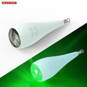 è un piombo da pesca si illumina automaticamente una volta immerso nell'acqua, simulando il movimento di piccole prede o organismi marini