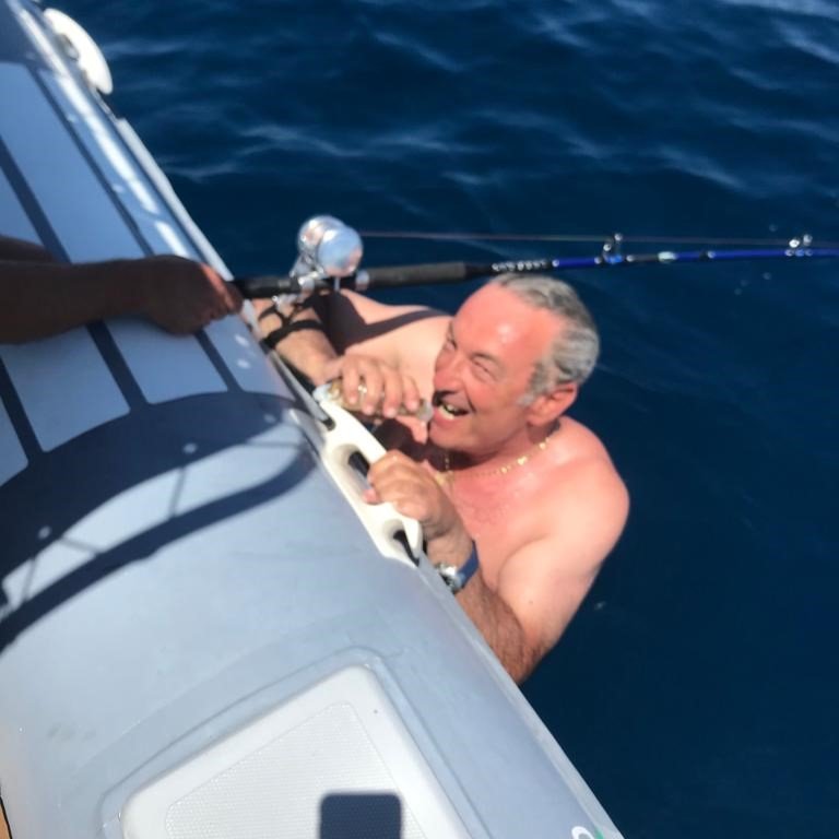 Un cliente di Milone Sport con la sua cattura