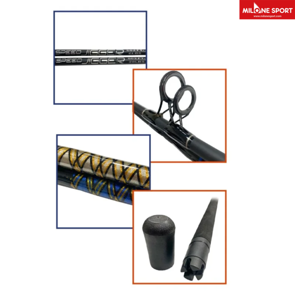 Canna da barca con due vette (6 lbs - 20 lbs)