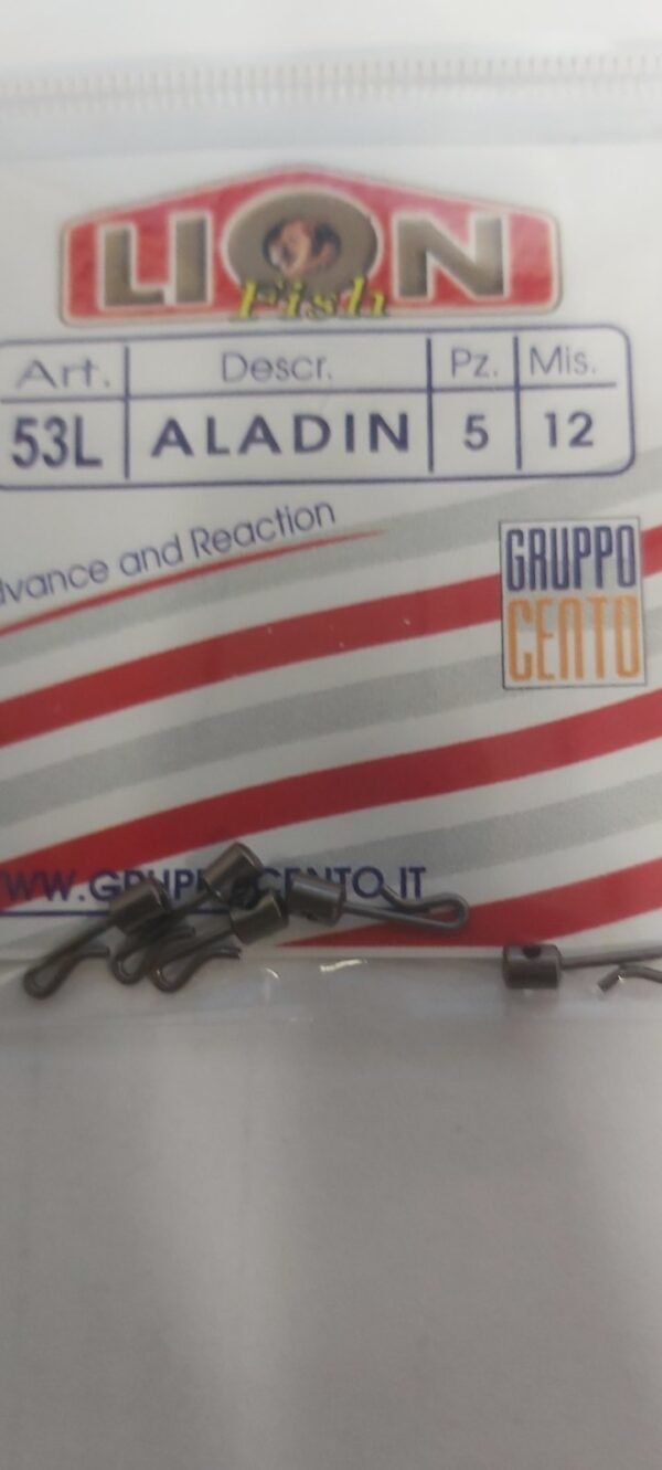 Girelle con moschettone Lion Pesca Aladin Misura 12