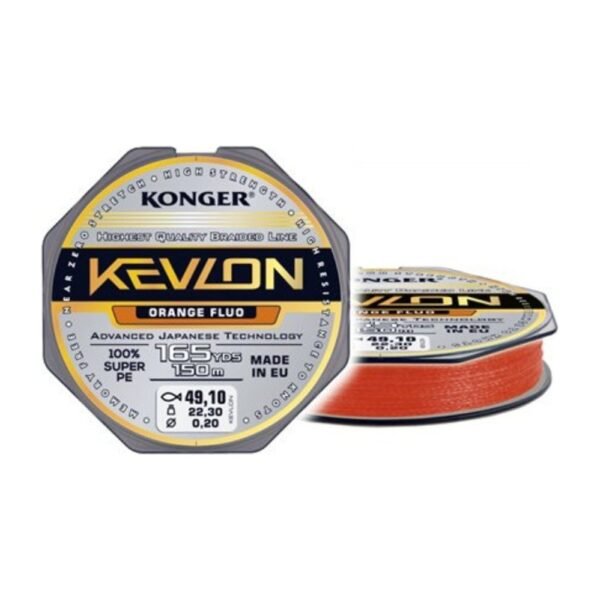 konger-kevlon-orange-fluo Filo trecciato Konger Kevlon